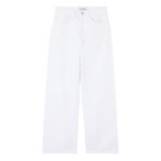 Wide Leg Denim Jeans Róhe , White , Dames