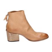 Vintage leren enkellaarsjes Moma , Brown , Dames