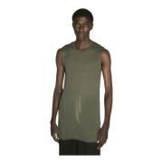 Katoenen Jersey Tank Top Rick Owens , Green , Heren