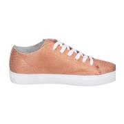 Leren Dames Sneakers Crime London , Orange , Dames