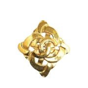 Pre-owned Metal chanel-jewelry Chanel Vintage , Yellow , Dames