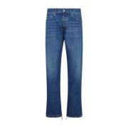 Blauwe Denim Straight Leg Jeans Off White , Blue , Heren