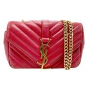 Pre-owned Leather shoulder-bags Yves Saint Laurent Vintage , Red , Dam...