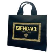 Pre-owned Canvas shoulder-bags Fendi Vintage , Black , Dames