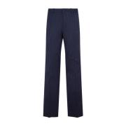 Blauwe Wol Slim Pant Aw23 Off White , Blue , Heren