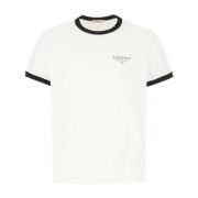 Casual Katoenen T-Shirt Valentino Garavani , White , Heren