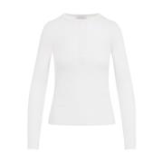 Witte Cashmere Henley T-Shirt Gabriela Hearst , White , Dames