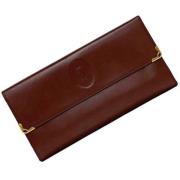 Pre-owned Leather wallets Cartier Vintage , Red , Dames