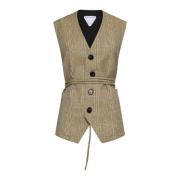 Prince of Wales Vest Bottega Veneta , Beige , Dames