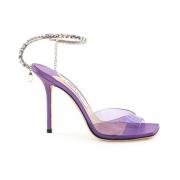 Elegante sandaal in PVC en satijn Jimmy Choo , Purple , Dames