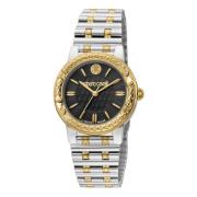 Analoge stalen horloge met stalen band Roberto Cavalli , Yellow , Dame...