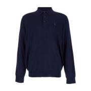 Merino Grijs Paard Sweaters Polo Ralph Lauren , Blue , Heren