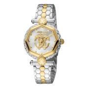 Dames Roestvrijstalen Analoge Horloge Roberto Cavalli , Yellow , Dames