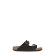 Bruine Suède Sandalen Birkenstock , Brown , Heren