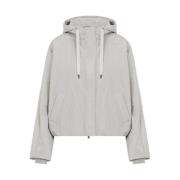 Grijze Gewatteerde Jas Aw24 Brunello Cucinelli , Gray , Dames