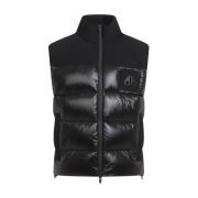 Zwarte Gewatteerde Mouwloze Vest Moose Knuckles , Black , Heren