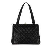 Pre-owned Leather chanel-bags Chanel Vintage , Black , Dames