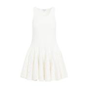 Witte Kant Skater Jurk Alaïa , White , Dames