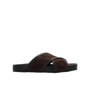 Bruine Criss Cross Sandalen Ss22 Bottega Veneta , Brown , Heren