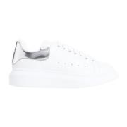 Witte Leren Sneakers Chic Stijl Alexander McQueen , White , Dames