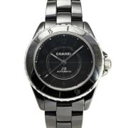 Pre-owned Stainless Steel watches Chanel Vintage , Black , Heren