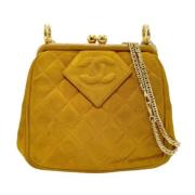 Pre-owned Suede chanel-bags Chanel Vintage , Yellow , Dames