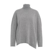 Luxe Cashmere Coltrui Trui Grijs MVM , Gray , Dames