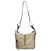 Pre-owned Leather handbags Loewe Pre-owned , Beige , Dames