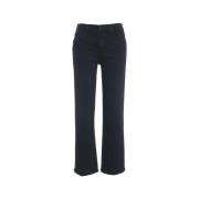 Zwarte Mid Rise Rambler Zip Jeans Mother , Black , Dames