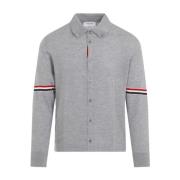 Grijze Mélange Button-Down Overhemd Thom Browne , Gray , Heren