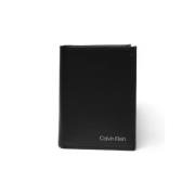 Gladde Bifold Portemonnee met Muntvak Calvin Klein , Black , Heren