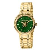 Dames Roestvrijstalen Analoge Horloge Roberto Cavalli , Yellow , Dames