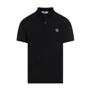 Zwarte Katoenen Poloshirt Aw24 Stone Island , Black , Heren