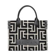 Zwarte Tote Tas B-Army Jacquard Balmain , Black , Dames