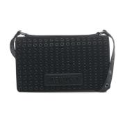 Zwarte Schoudertas met Studs Love Moschino , Black , Dames