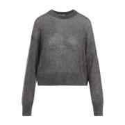 Grijze Mohair Sweater Aw24 Brunello Cucinelli , Gray , Dames