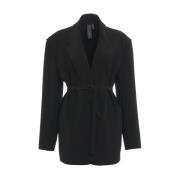 Zwarte Single-Breasted Blazer Aw24 Norma Kamali , Black , Dames