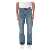 Blake Jeans Blauw Denim Straight-Leg Haikure , Blue , Heren