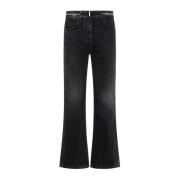 Zwarte Denim Boot Cut Broek Givenchy , Black , Dames