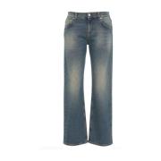 Blauwe Straight Leg Jeans 'Zoe' Mauro Grifoni , Blue , Dames