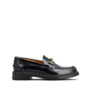 Zwarte Hook Loafer Schoenen Tod's , Black , Dames