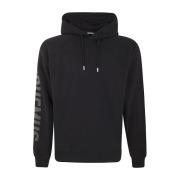 Zwarte hoodie met typografisch ontwerp Jacquemus , Black , Heren