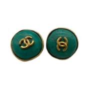 Pre-owned Metal chanel-jewelry Chanel Vintage , Green , Dames