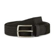 Geweven elastische riem Boggi Milano , Black , Heren