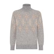 Grijze Sweaters voor Mannen Brunello Cucinelli , Gray , Heren