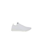 Witte Gebreide Stof Sneakers Kiton , White , Dames