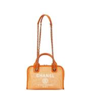 Pre-owned Leather chanel-bags Chanel Vintage , Orange , Dames