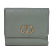 Pre-owned Leather wallets Dior Vintage , Gray , Dames