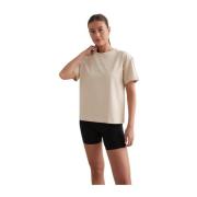 Serif Boxy T-shirt Aim'n , Beige , Dames