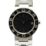 Pre-owned Stainless Steel watches Bvlgari Vintage , Black , Heren